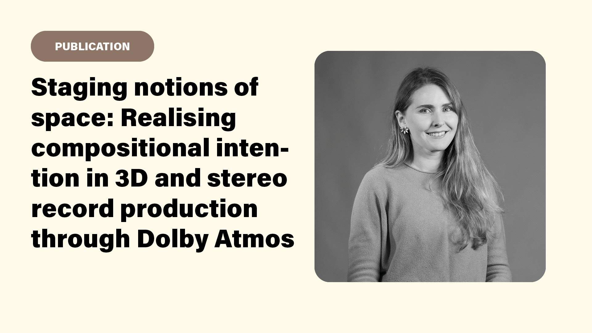 Staging notions of space